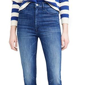 MOTHER The Hustler ankle fray jeans high waist 26